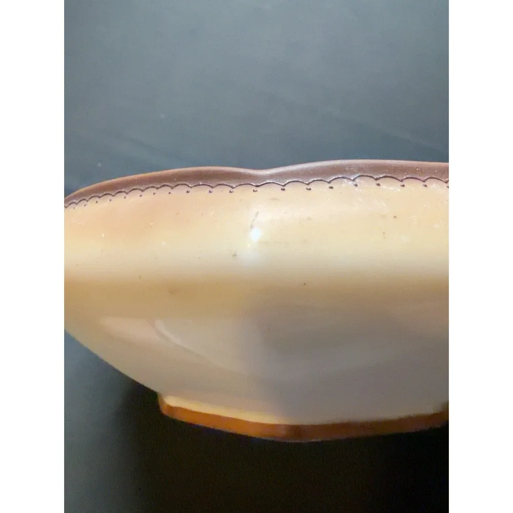 Antique Nippon Morimura Hand Painted Walnut Nut Bowl Handles Japan Porcelain